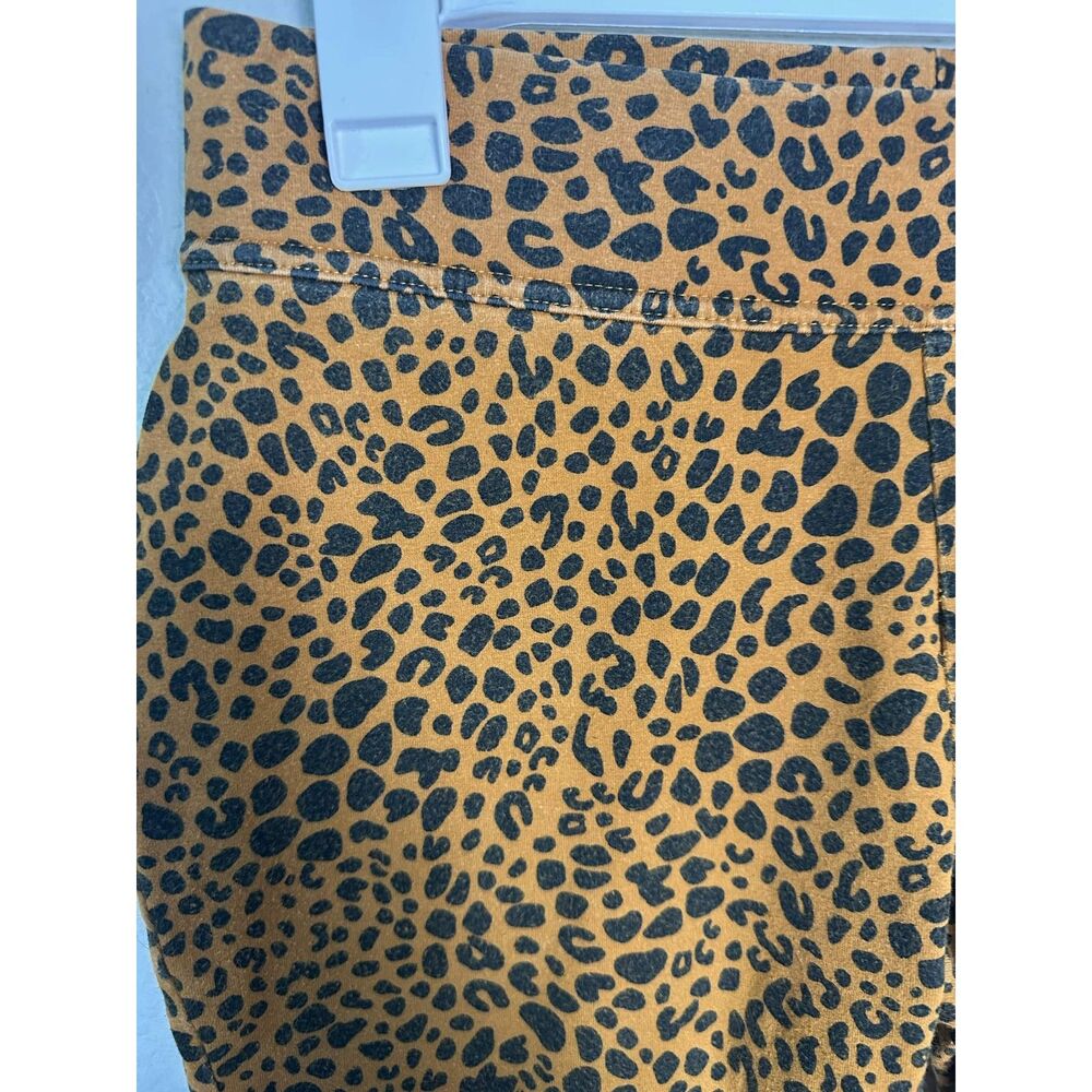 Lands End Womens Small Cheetah Print Leggings Brown Black Spotted Leopard Pants - Picture 3 of 5